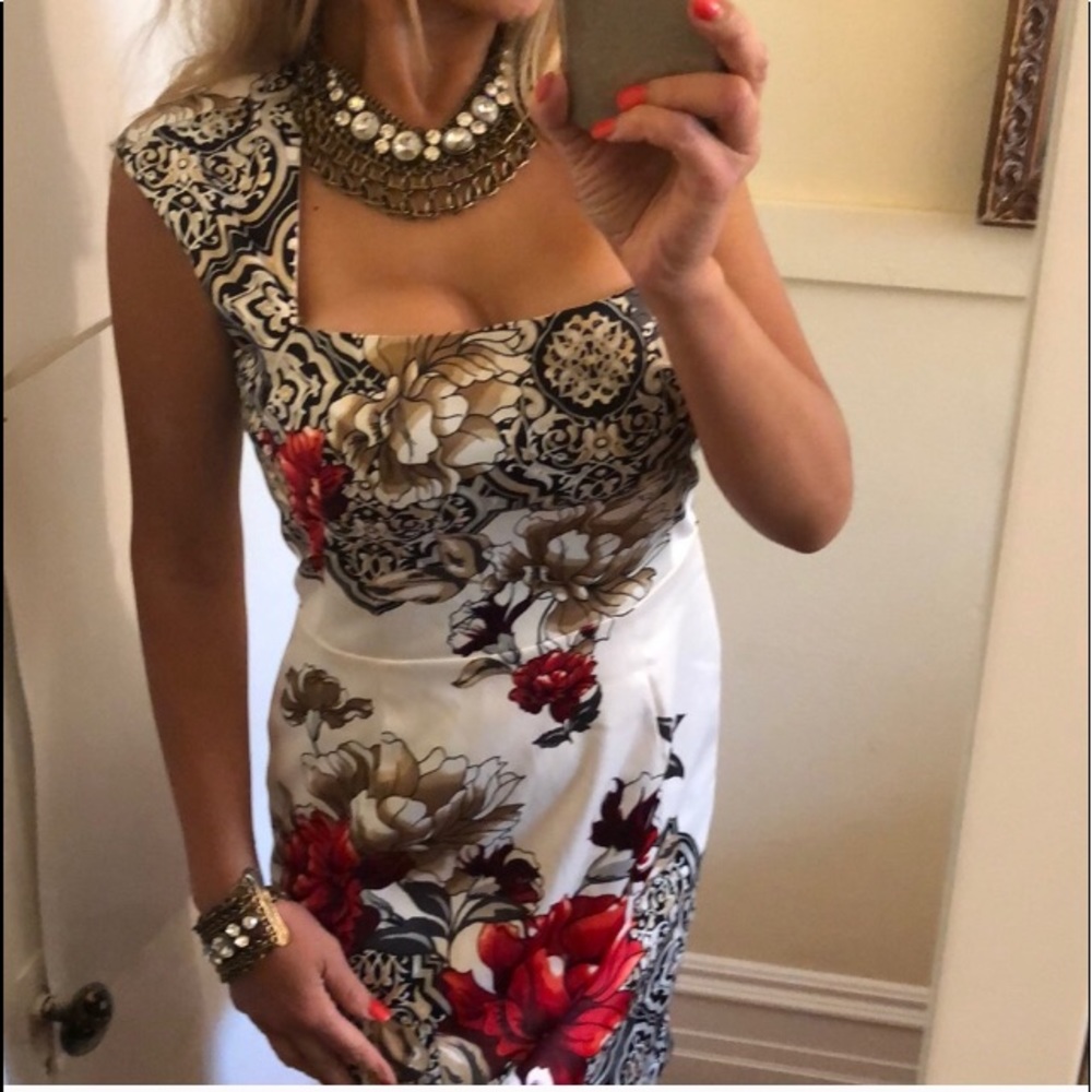 WHBM NWT SZ 8 silk floral dress